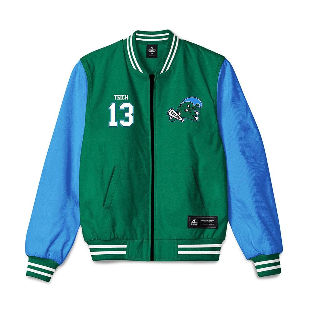 Tulane - NCAA Men's Basketball : Joseph Teich - Bomber Jacket