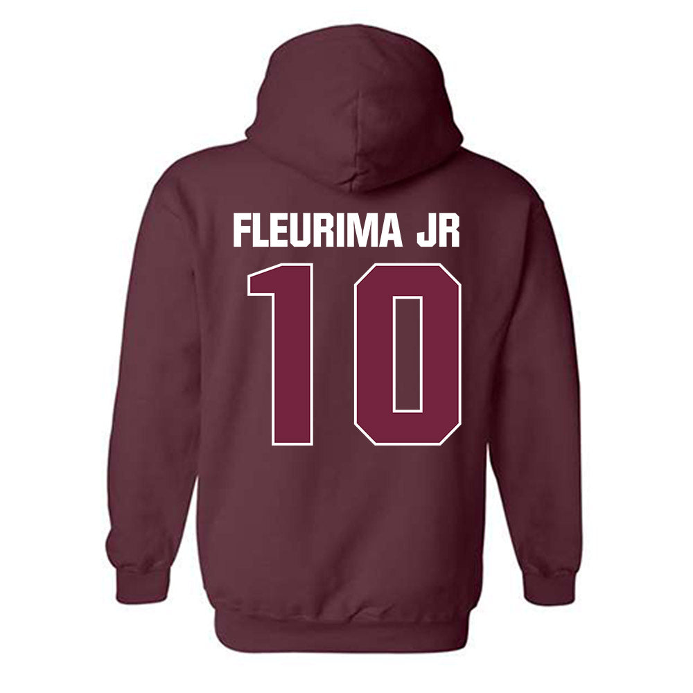 SIU Carbondale - NCAA Football : Bernadin Fleurima Jr - Classic Shersey Hooded Sweatshirt-1