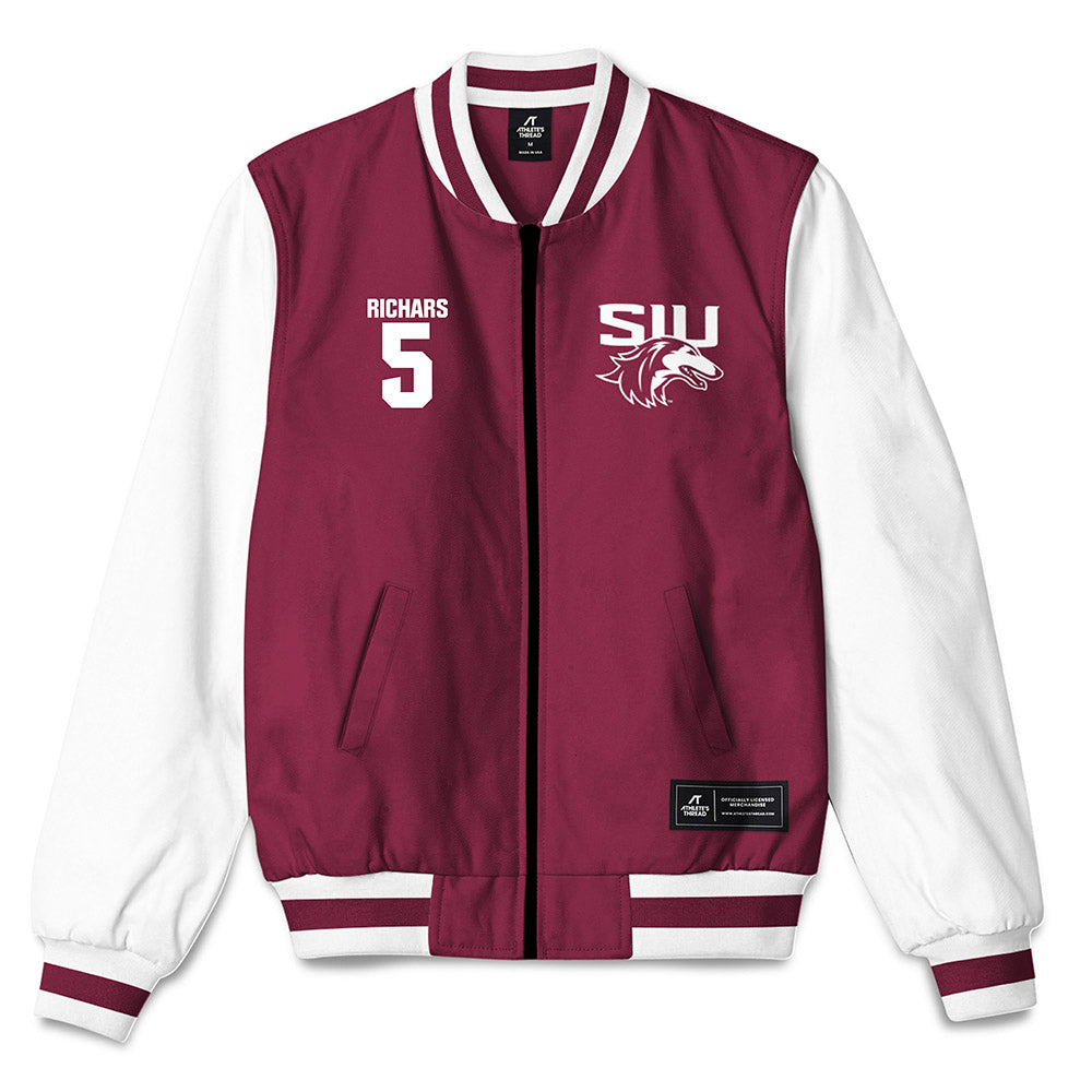 SIU Carbondale - NCAA Baseball : Grant Richars - Bomber Jacket-0