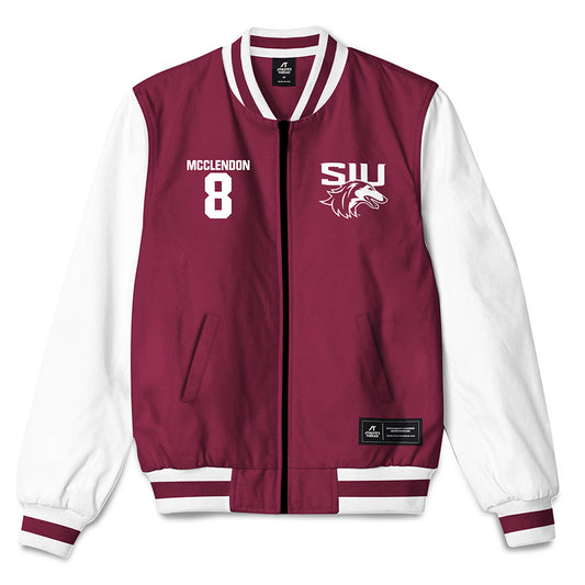 SIU Carbondale - NCAA Football : Jeremiah McClendon - Bomber Jacket-0