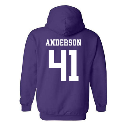 SFA - NCAA Baseball : Josh Anderson - Classic Shersey Hooded Sweatshirt-1
