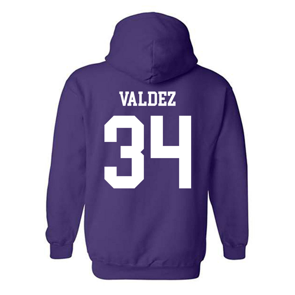 SFA - NCAA Baseball : Jonathan Valdez - Classic Shersey Hooded Sweatshirt-1