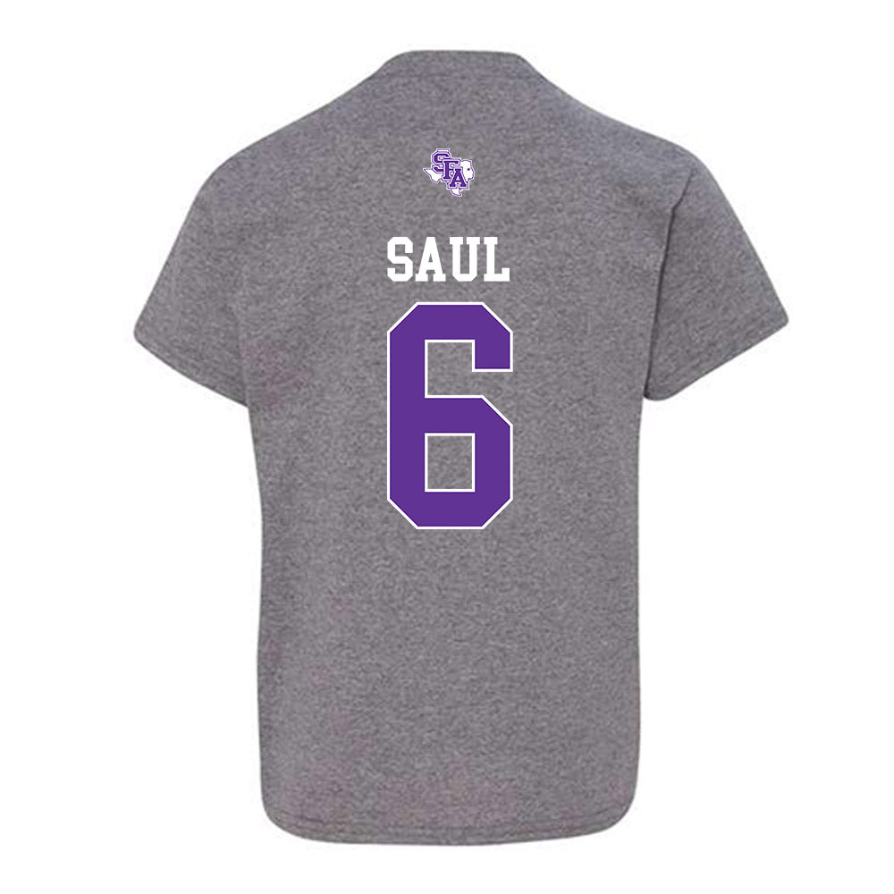 SFA - NCAA Women's Volleyball : Cambry Saul - Youth T-Shirt-1