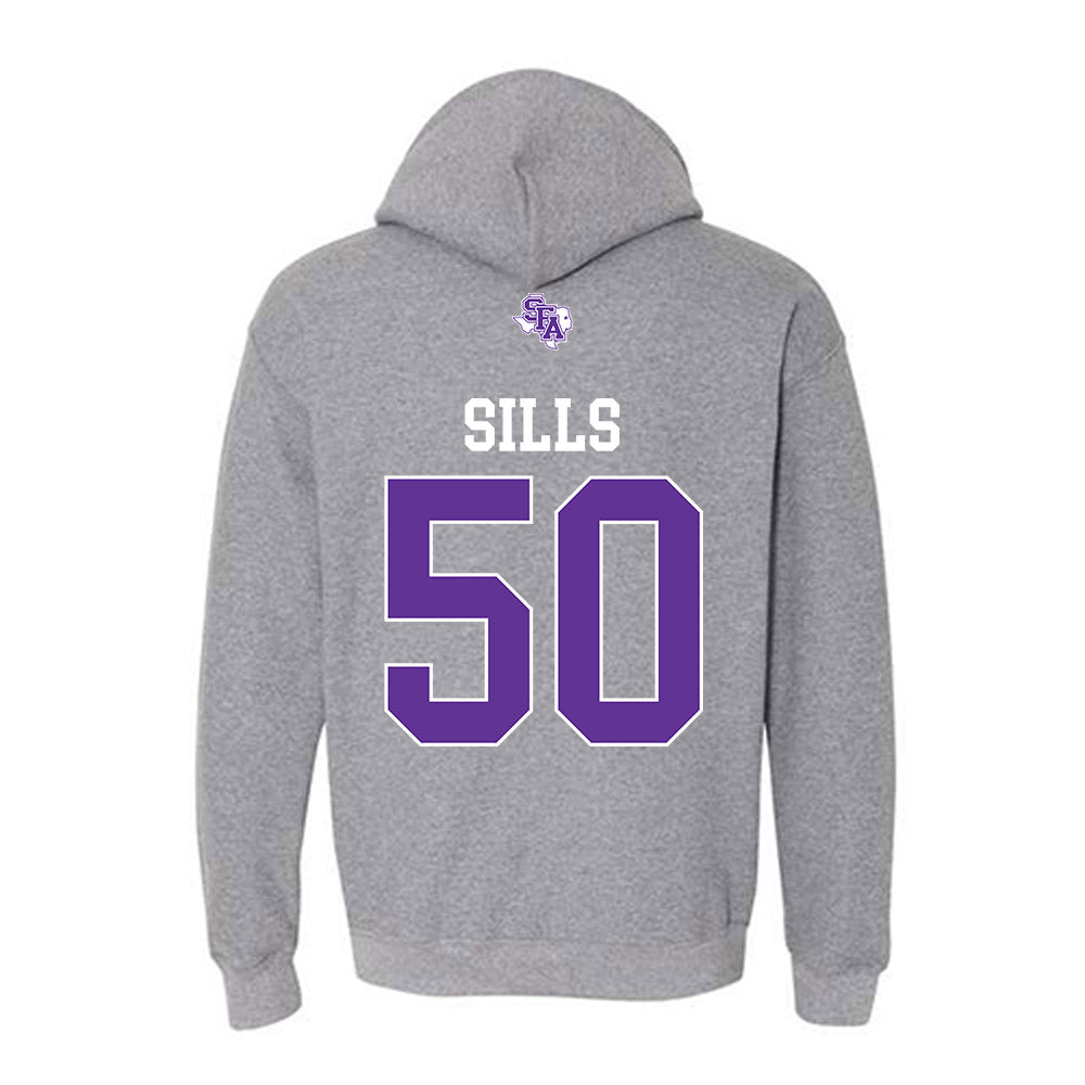 SFA - NCAA Football : Wiley Sills - Hooded Sweatshirt-1