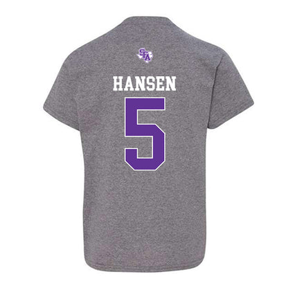 SFA - NCAA Beach Volleyball : Katie Hansen - Youth T-Shirt-1