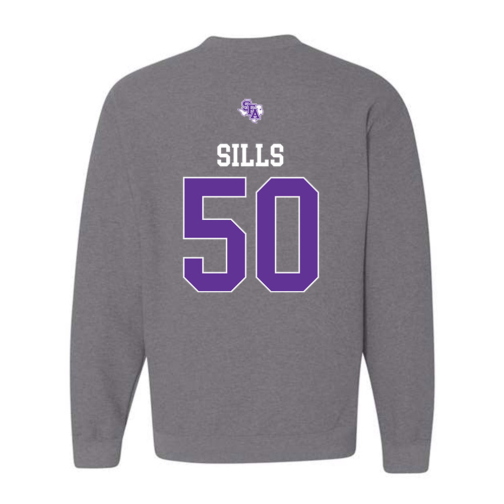 SFA - NCAA Football : Wiley Sills - Crewneck Sweatshirt-1