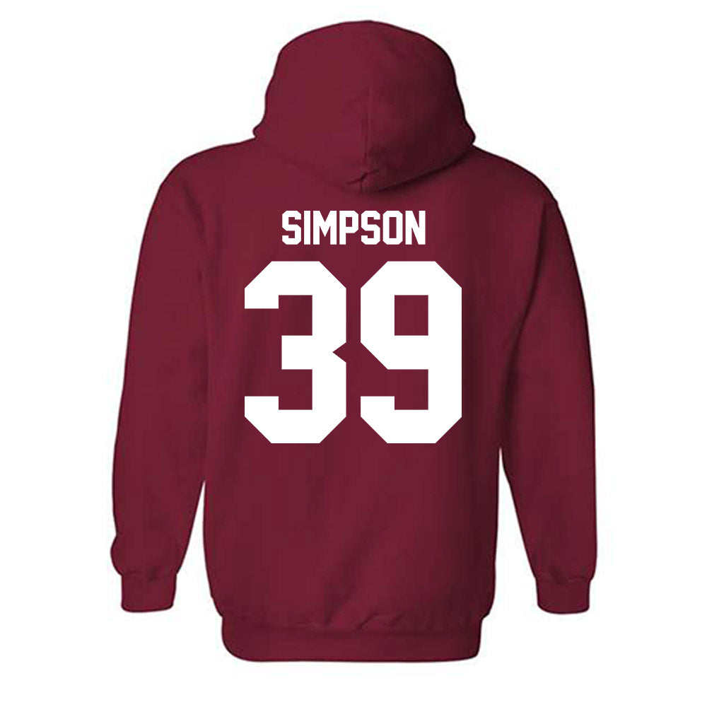 Ball State - NCAA Football : Zavier Simpson - Hooded Sweatshirt-1