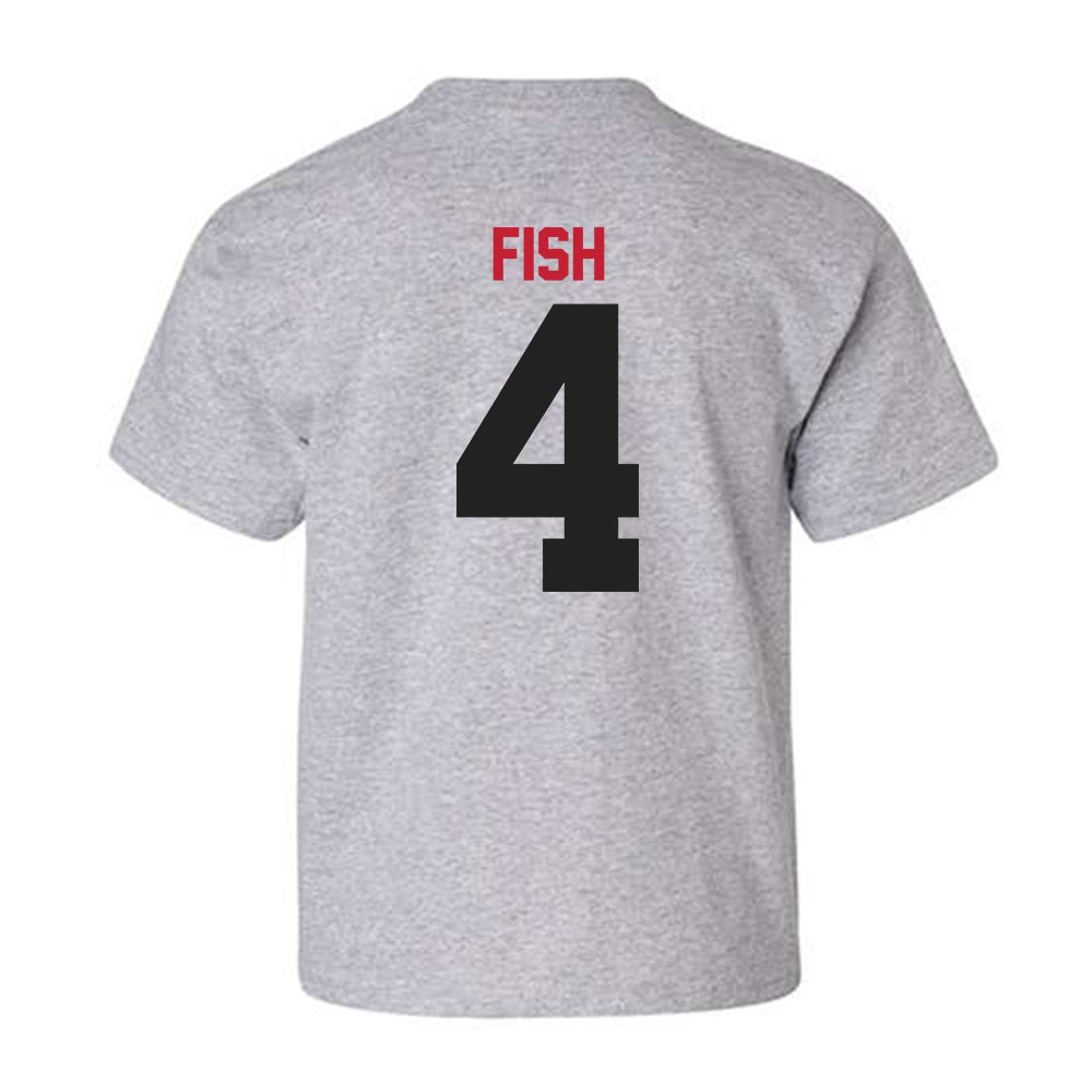 Ball State - NCAA Men's Basketball : Kayden Fish - Youth T-Shirt-1