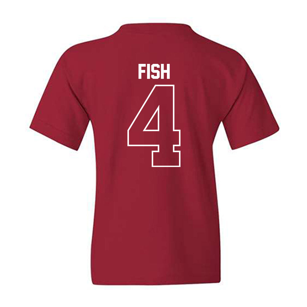 Ball State - NCAA Men's Basketball : Kayden Fish - Youth T-Shirt-1
