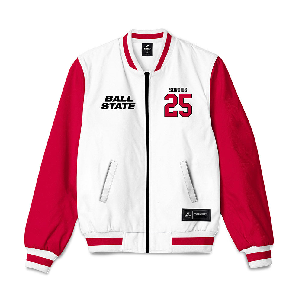 Ball State - NCAA Baseball : Kendric Sorgius - Bomber Jacket-0