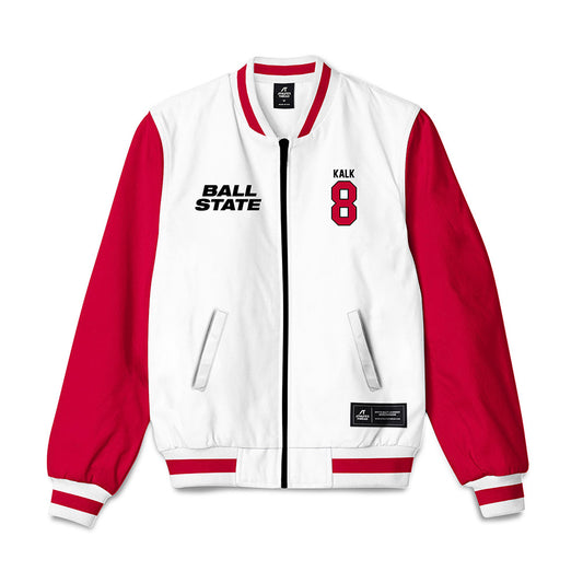 Ball State - NCAA Baseball : Max Kalk - Bomber Jacket
