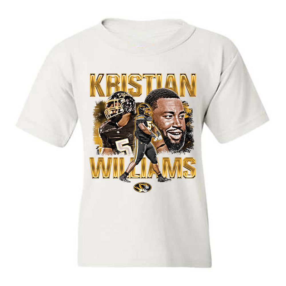 Missouri - NCAA Football : Kristian Williams - Youth T-Shirt Player Collage