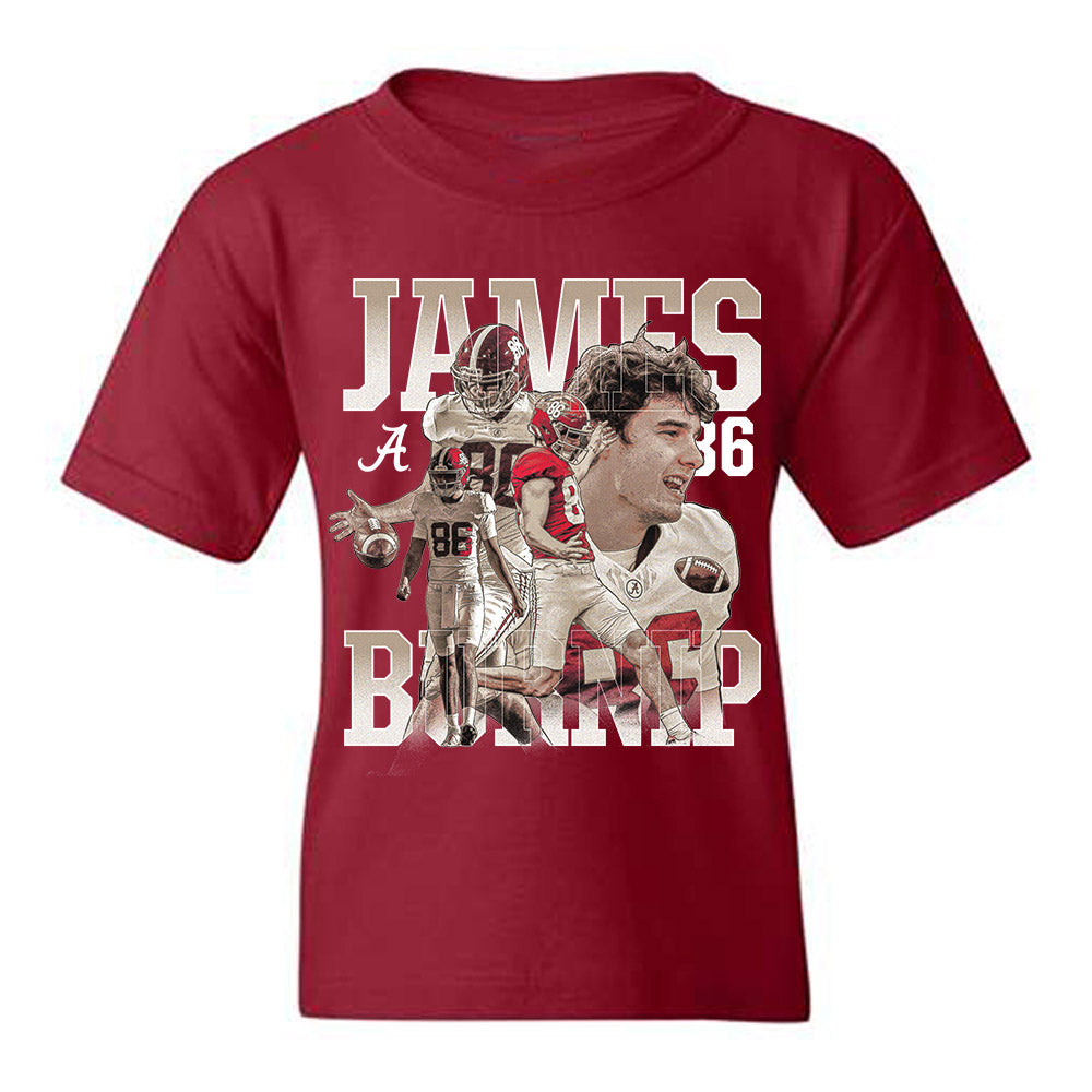 Alabama - NCAA Football : James Burnip - Player Collage Youth T-Shirt