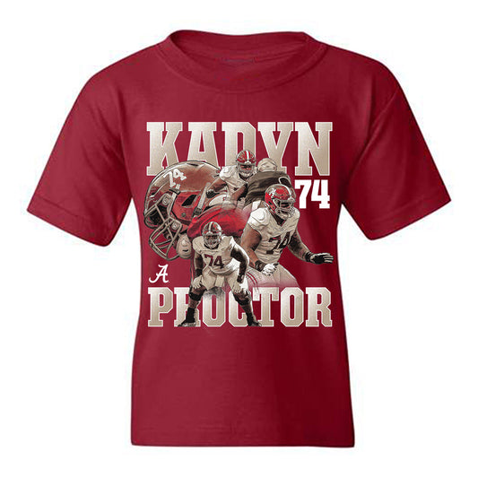 Alabama - NCAA Football : Kadyn Proctor - Player Collage Youth T-Shirt