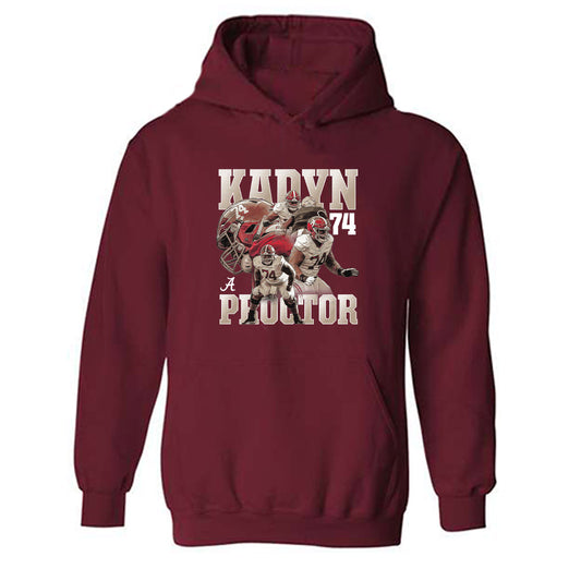 Alabama - NCAA Football : Kadyn Proctor - Player Collage Hooded Sweatshirt