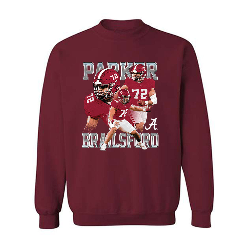 Alabama - NCAA Football : Parker Brailsford - Player Collage Crewneck Sweatshirt