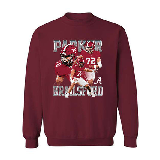 Alabama - NCAA Football : Parker Brailsford - Player Collage Crewneck Sweatshirt