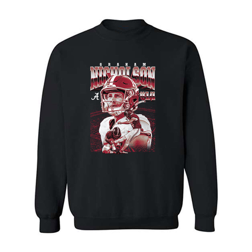 Alabama - NCAA Football : Graham Nicholson - Player Collage Crewneck Sweatshirt