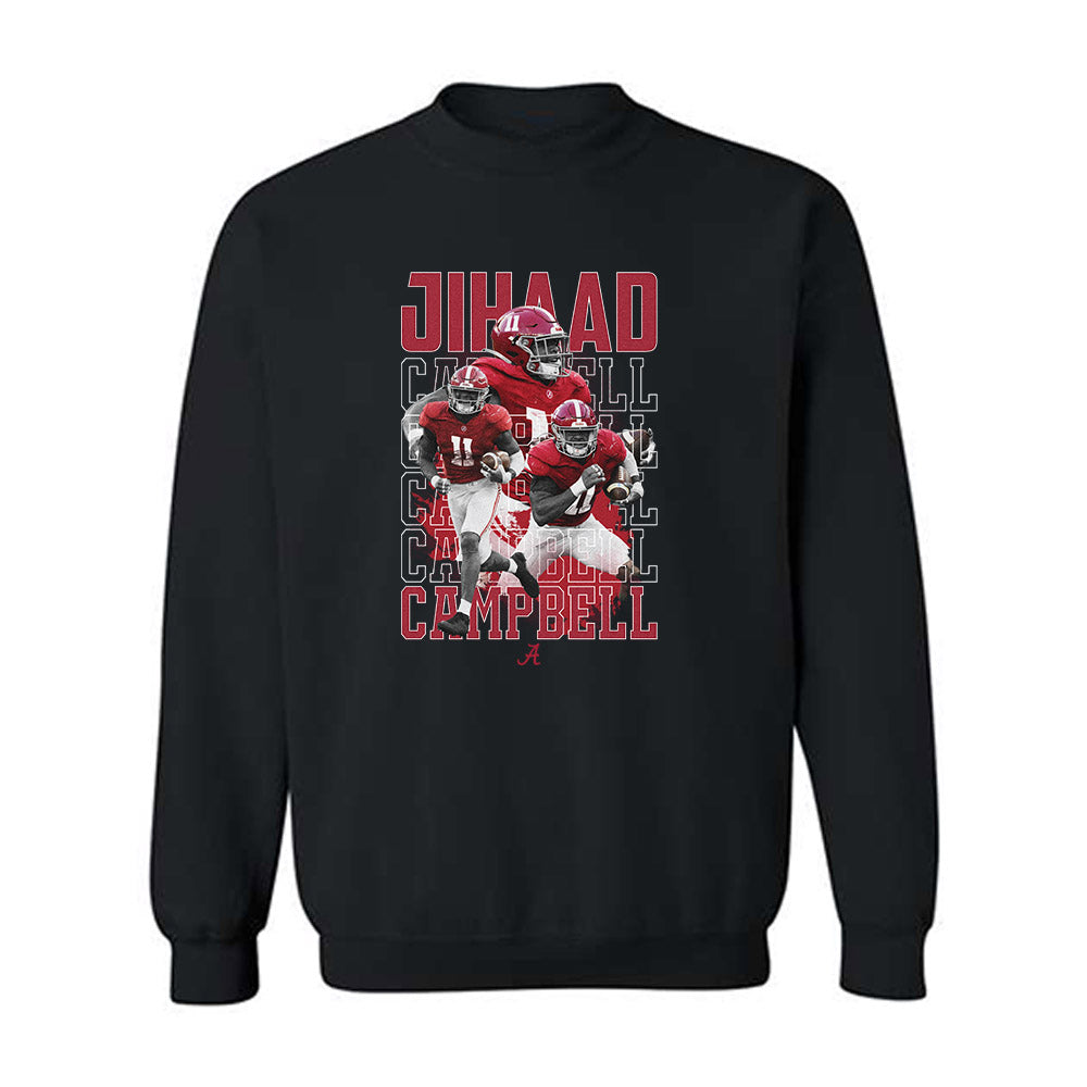 Alabama - NCAA Football : Jihaad Campbell - Player Collage Crewneck Sweatshirt