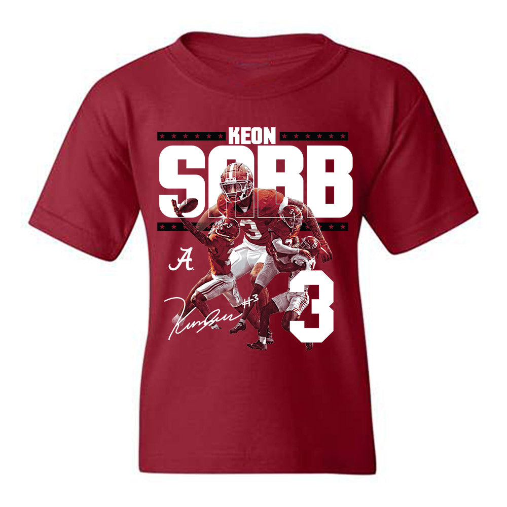 Alabama - NCAA Football : Keon Sabb - Player Collage Youth T-Shirt