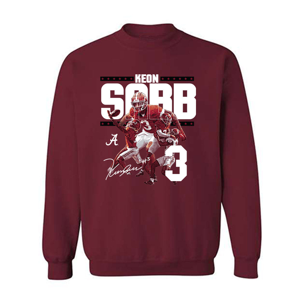 Alabama - NCAA Football : Keon Sabb - Player Collage Crewneck Sweatshirt