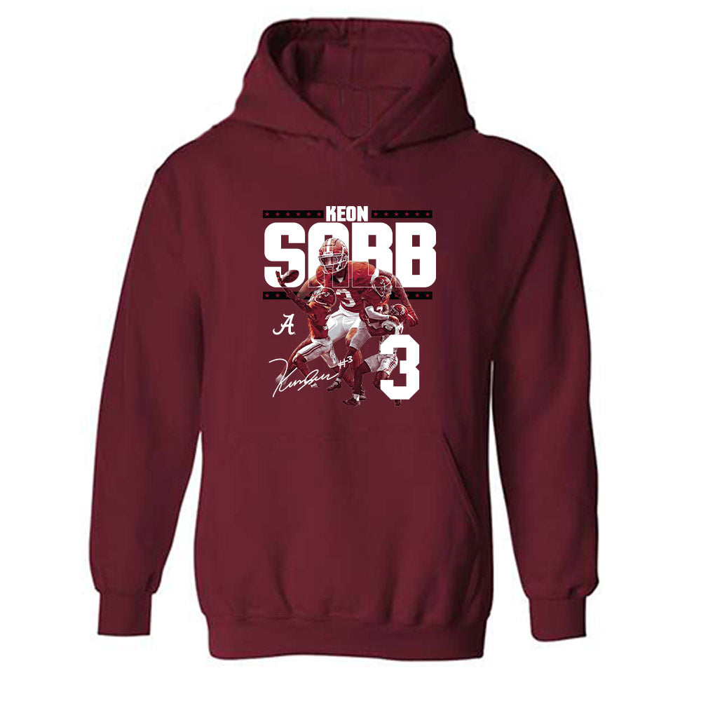 Alabama - NCAA Football : Keon Sabb - Player Collage Hooded Sweatshirt