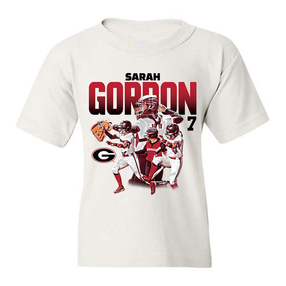 Georgia - NCAA Softball : Sarah Gordon - Player Collage Youth T-Shirt-0