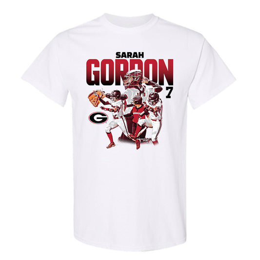 Georgia - NCAA Softball : Sarah Gordon - Player Collage T-Shirt-0