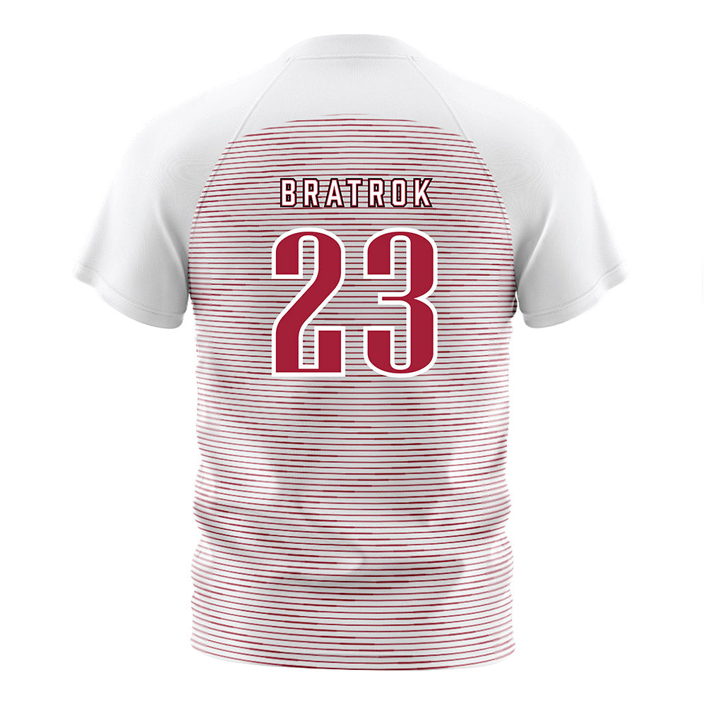 St. Joe's - NCAA Men's Soccer : Vegard Bratrok - White Soccer Jersey-1