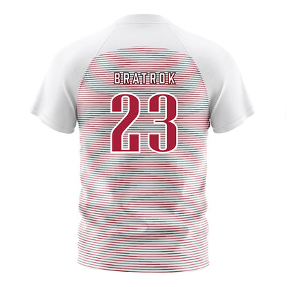 St. Joe's - NCAA Men's Soccer : Vegard Bratrok - White Soccer Jersey-1