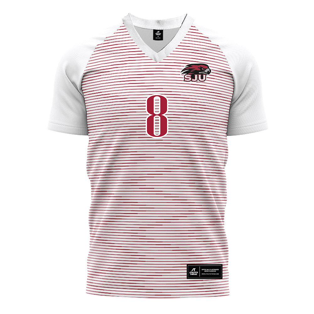 St. Joe's - NCAA Men's Soccer : Truls Braendvang - White Soccer Jersey