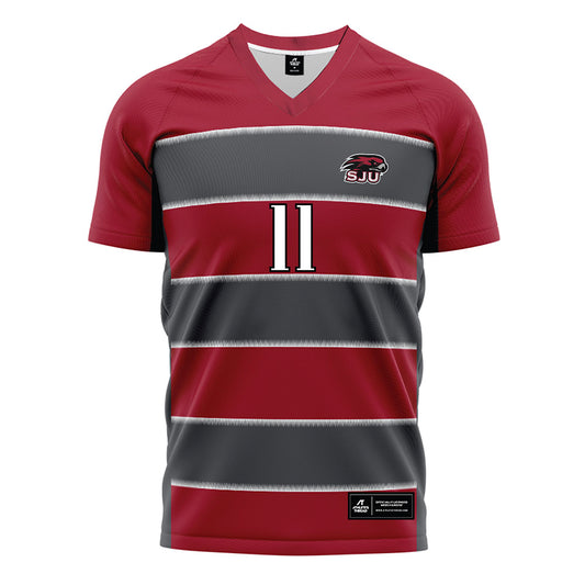 St. Joe's - NCAA Men's Soccer : Luke Johnson - Red Soccer Jersey