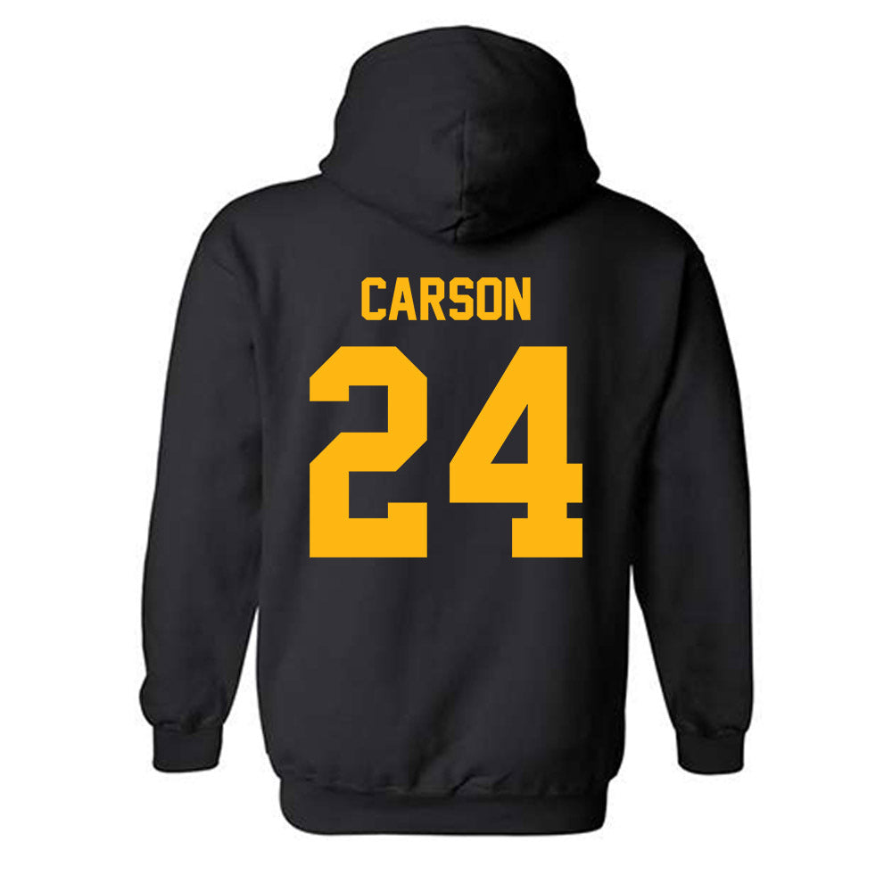Adelphi - NCAA Men's Basketball : London Carson - Classic Shersey Hooded Sweatshirt-1