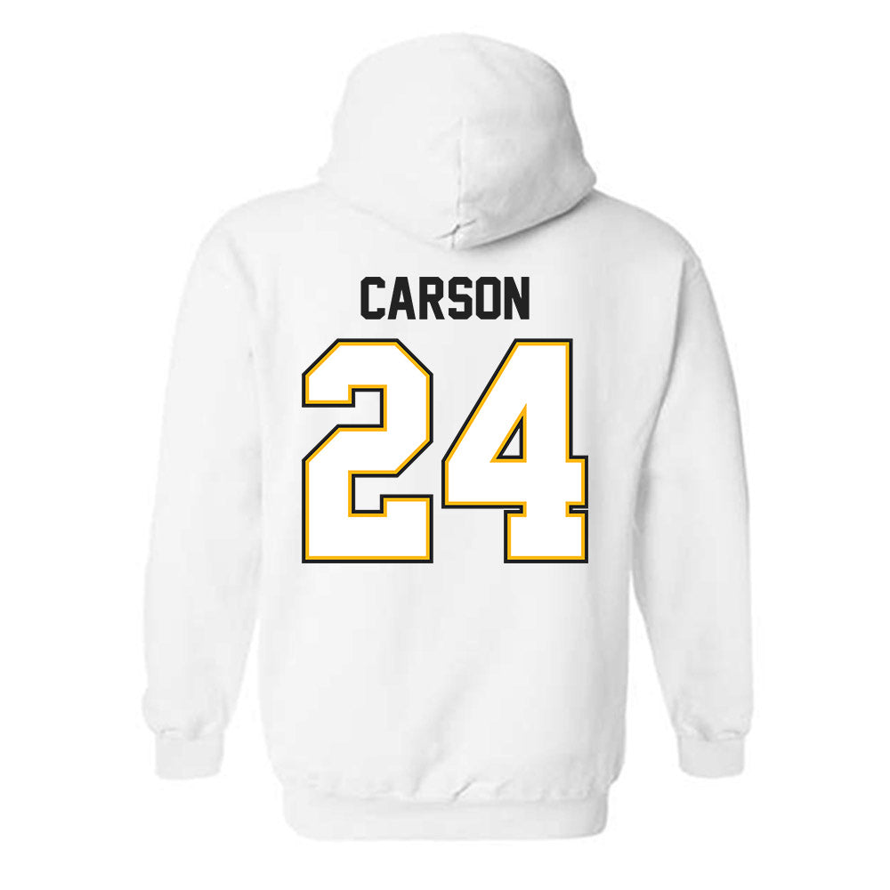 Adelphi - NCAA Men's Basketball : London Carson - Classic Shersey Hooded Sweatshirt-1