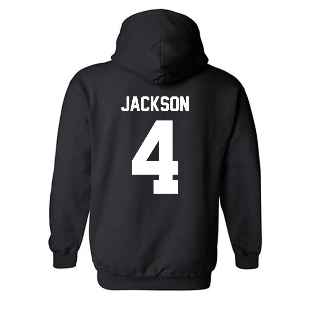 Adelphi - NCAA Men's Basketball : Mason Jackson - Classic Shersey Hooded Sweatshirt-1
