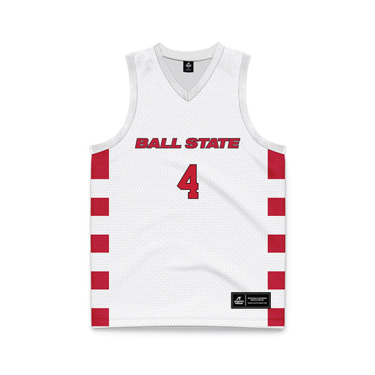 Ball State - NCAA Men's Basketball : Kayden Fish - Basketball Jersey-0