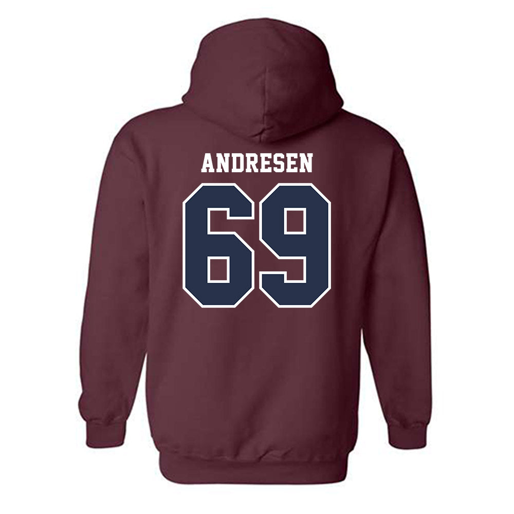 FDU - NCAA Men's Tennis : Jaden Andresen - Classic Shersey Hooded Sweatshirt-1