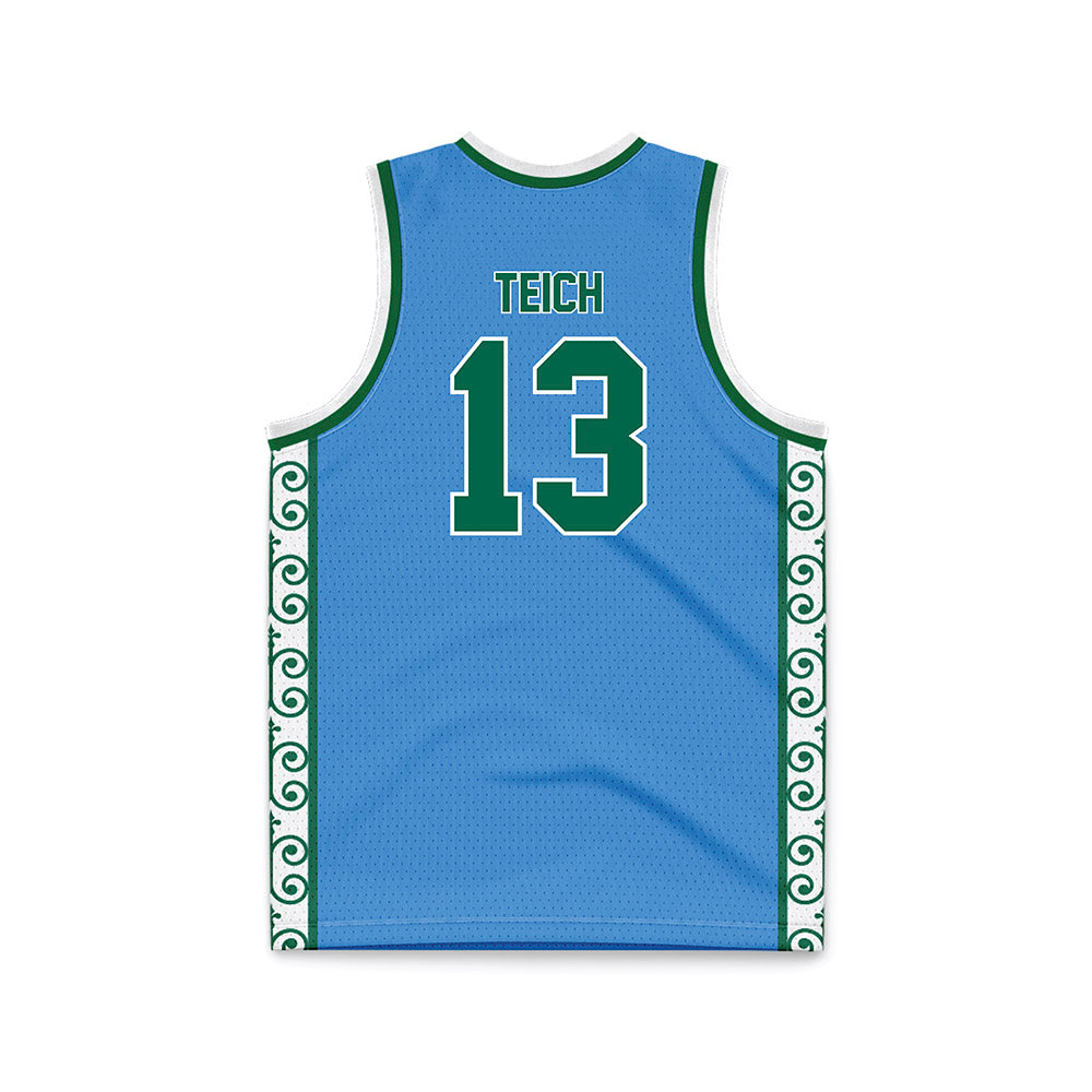 Tulane - NCAA Men's Basketball : Joseph Teich - Blue Basketball Jersey