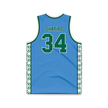 Tulane - NCAA Men's Basketball : Jake Shapiro - Blue Basketball Jersey