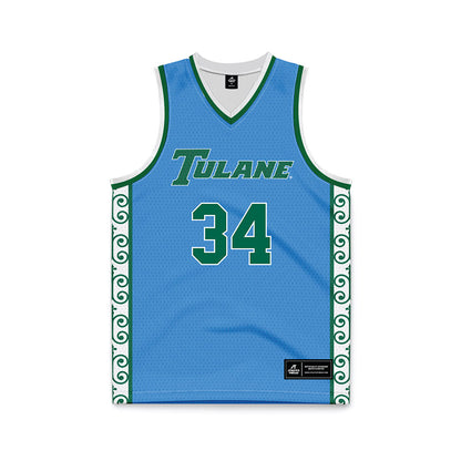 Tulane - NCAA Men's Basketball : Jake Shapiro - Blue Basketball Jersey