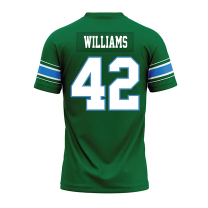 Tulane - NCAA Football : Makai Williams - Green Premium Football Jersey-1