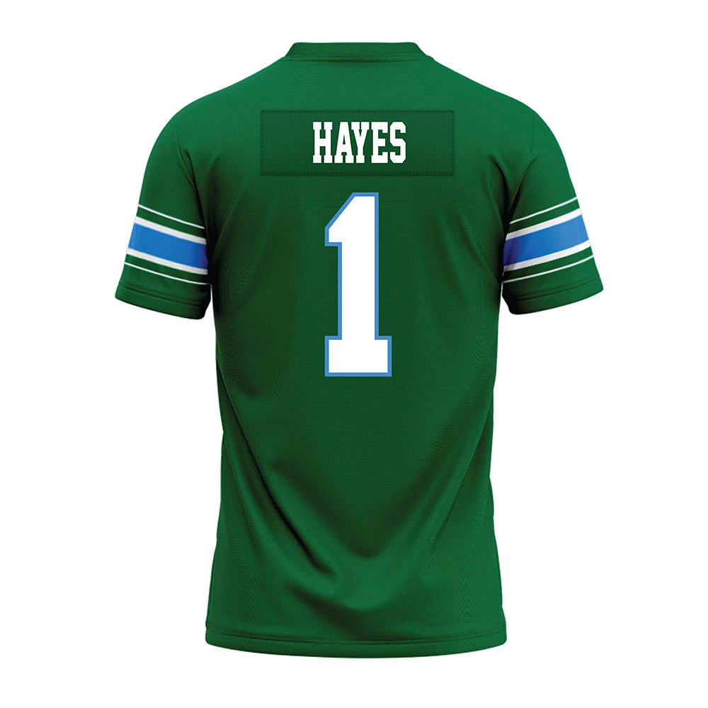 Tulane - NCAA Football : Omari Hayes - Green Premium Football Jersey-1