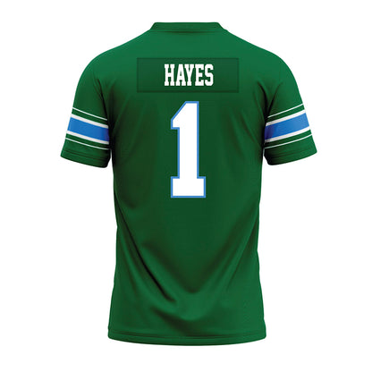 Tulane - NCAA Football : Omari Hayes - Green Premium Football Jersey-1