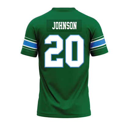 Tulane - NCAA Football : Jahiem Johnson - Green Premium Football Jersey