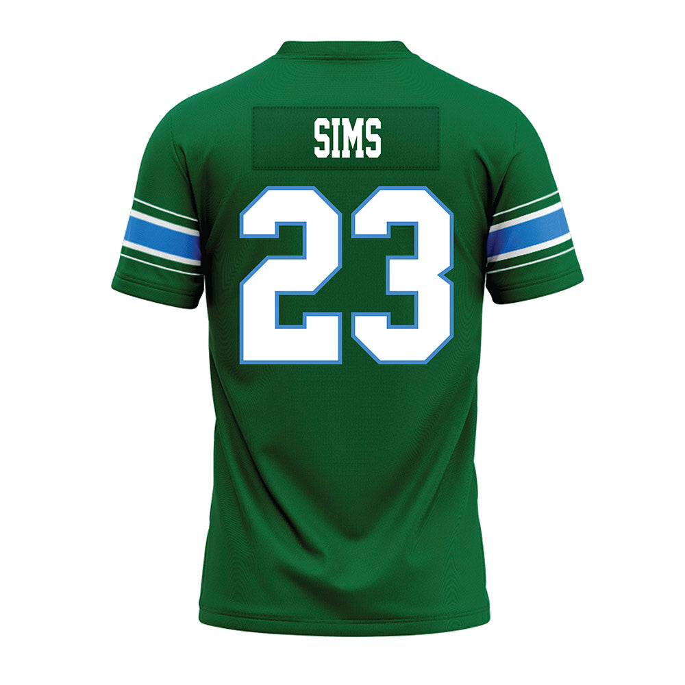 Tulane - NCAA Football : Joshua Sims - Green Premium Football Jersey-1