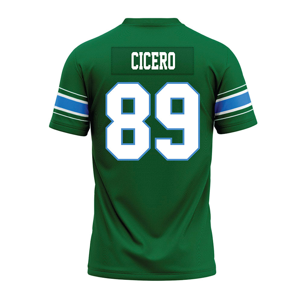 Tulane - NCAA Football : Donovan Cicero - Green Premium Football Jersey