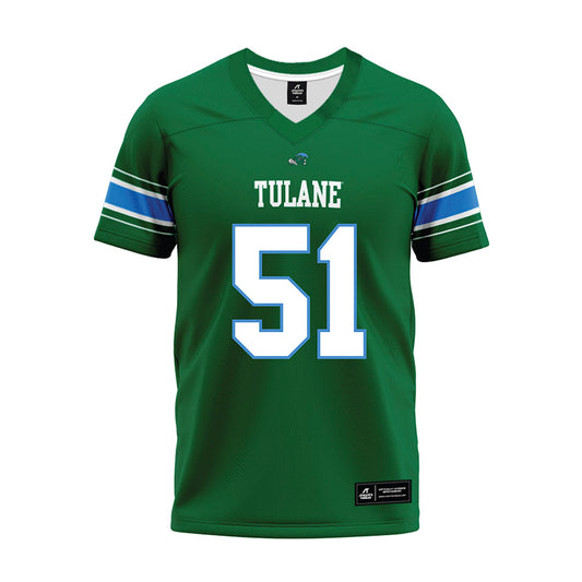 Tulane - NCAA Football : John Stivers - Green Premium Football Jersey