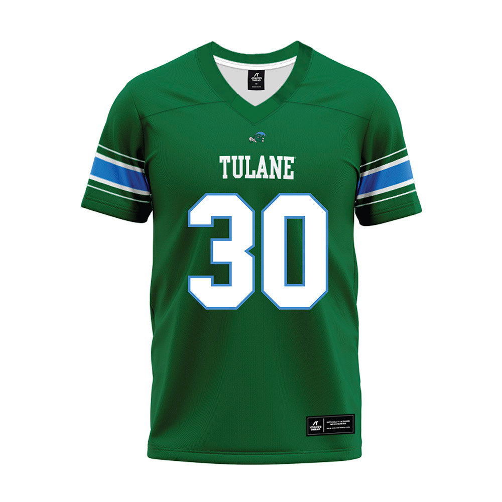 Tulane - NCAA Football : Joshua Moore - Green Premium Football Jersey