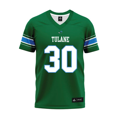 Tulane - NCAA Football : Joshua Moore - Green Premium Football Jersey