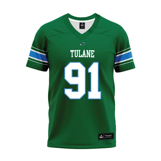 Tulane - NCAA Football : Patrick Durkin - Green Premium Football Jersey-0